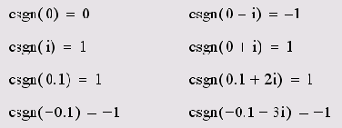 ������ �������� ������� signum